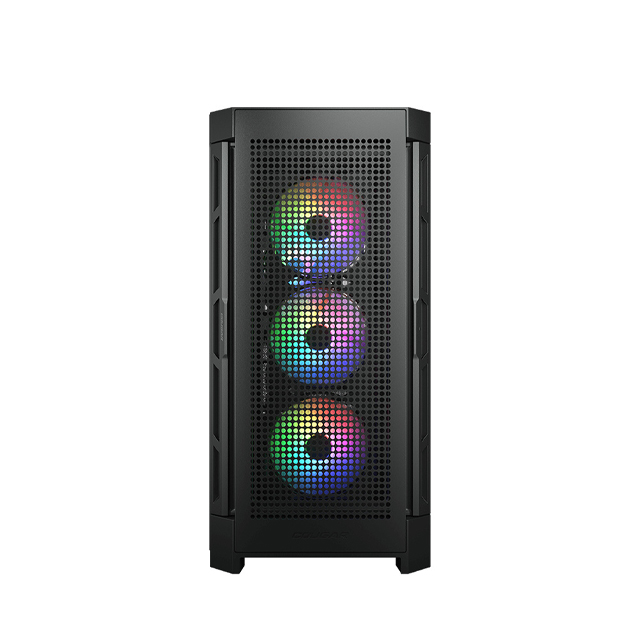 Gabinete Cougar Duoface Pro RGB con Ventana, Midi-Tower, Mini-ITX/Micro-ATX/ATX/CEB/E-ATX, USB 3.0/2.0, sin Fuente, 4 Ventiladores ARGB Instalados, Negro