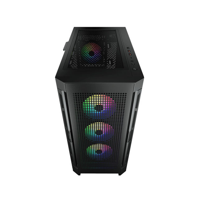 Gabinete Cougar Duoface Pro RGB con Ventana, Midi-Tower, Mini-ITX/Micro-ATX/ATX/CEB/E-ATX, USB 3.0/2.0, sin Fuente, 4 Ventiladores ARGB Instalados, Negro