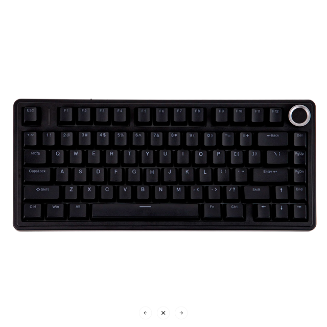 Teclado Gamer AULA F75, 75%, Switch Lineal, Alambrico, Black, Ingles
