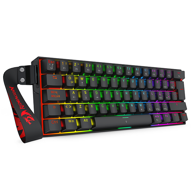 Teclado Gamer Redragon Fizz K617 RGB, 60%, Switch Magneticos, Alambrico, Negro, Español