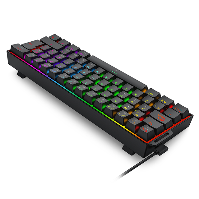 Teclado Gamer Redragon Fizz K617 RGB, 60%, Switch Magneticos, Alambrico, Negro, Español