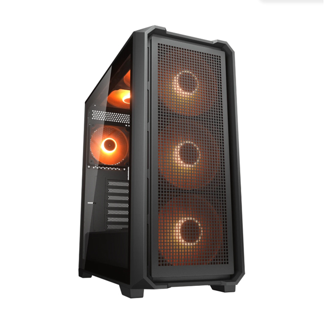 Gabinete Cougar MX600 AIR PRO, Mid Tower, Mini ITX, Micro ATX, ATX, USB 3.2 Gen 2x1 (10Gbps) Type-C x 1, USB 3.0 Type-A, Sin Fuenten, Negro