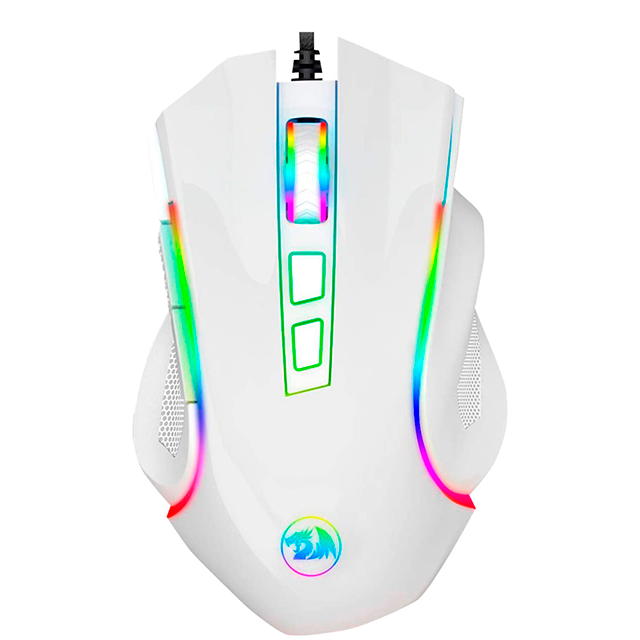 Mouse Gamer Redragon Griffin M607 RGB, Alámbrico, USB-A, 7200DPI, Blanco