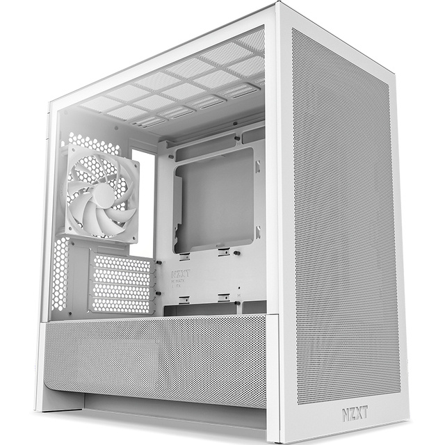 Gabinete NZXT H3 Flow, Midi-Tower, Micro-ATX/Mini-ITX, USB 3.0, sin Fuente, 1 Ventilador Instalado, Blanco