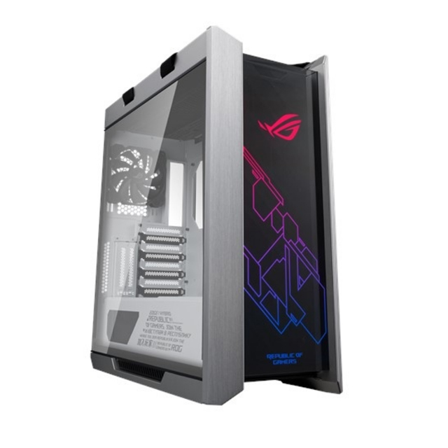 Gabinete ASUS ROG Strix Helios White Edition con Ventana RGB, Midi-Tower, ATX/EATX/Micro-ATX/Mini-ATX, USB 3.1, sin Fuente, 4 Ventiladores Instalados, Blanco