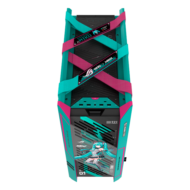 Gabinete Gamer Asus ROG STRIX HELIOS II GX601S HATSUNE MIKU EDITION, ARGB Aura Sync, Cristal Templado, USB 3.1, E-ATX