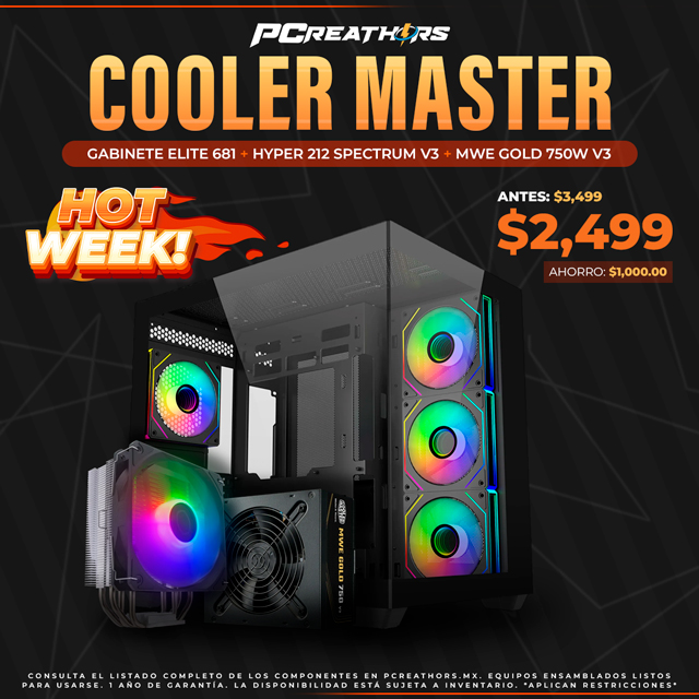HOTSALE024 - Kit Cooler Master - Gabinete + Disipador + Fuente