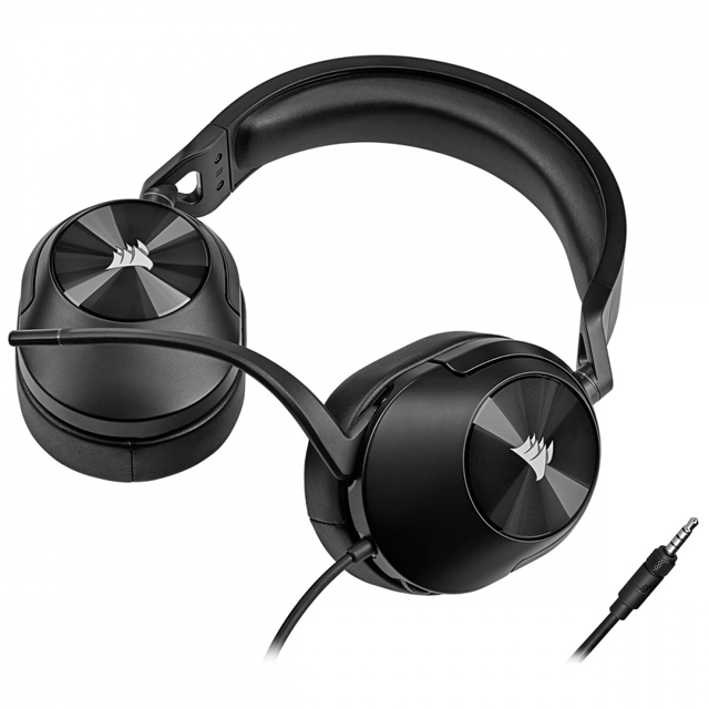 Corsair Audífonos Gamer HS55 SURROUND 7.1, Alámbrico, 1.8 Metros, 3.5mm/USB, Negro