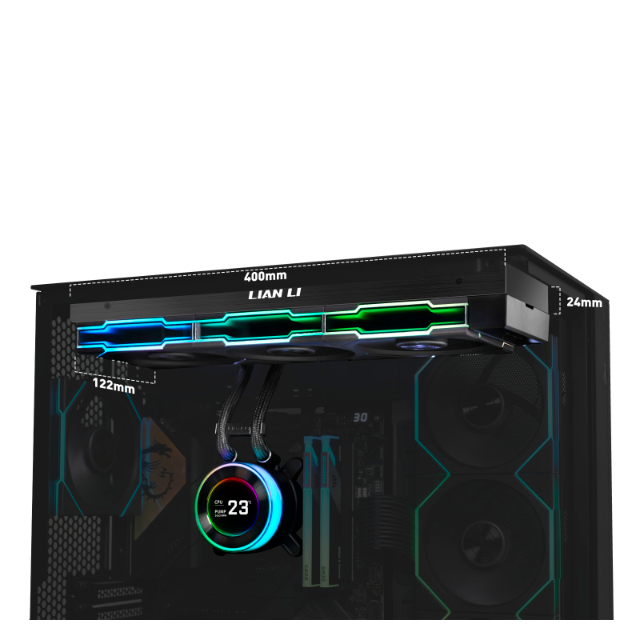 Lian Li HydroShift II LCD-C TL Enfriamiento Líquido para CPU, 3x 120mm, hasta 3200RPM, Negro