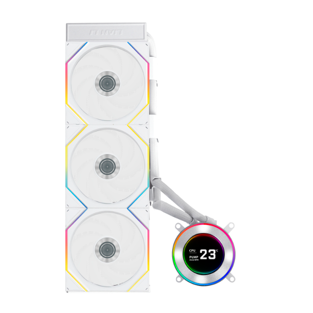 Lian Li HydroShift II LCD-C TL Enfriamiento Líquido para CPU, 3x 120mm, hasta 3200RPM, Blanco