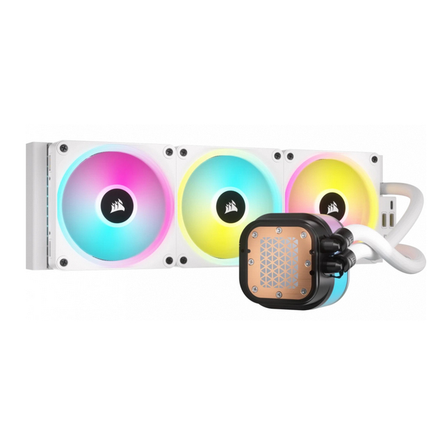 Corsair iCUE LINK H150i LCD Enfriamiento Líquido para CPU, 3x 120mm, hasta 2400RPM, Blanco 