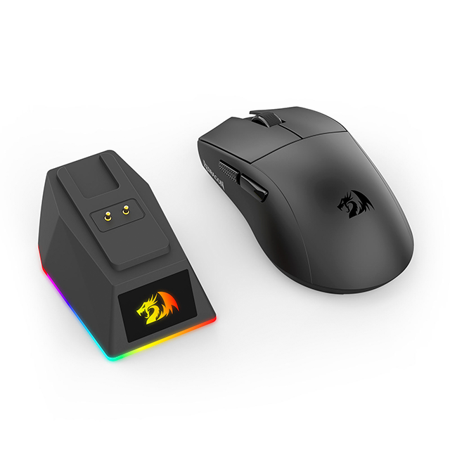 Mouse Gamer Redragon KING M999 Ultra , Inalámbrico, USB/2.4GHz/Bluetooth, 1000DPI-45000DPI, Negro, Incluye Base de Recarga