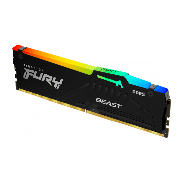 Memoria RAM Kingston Fury Beast RGB DDR5 DDR5, 6000MHz, 16GB, CL36, XMP/EXPO