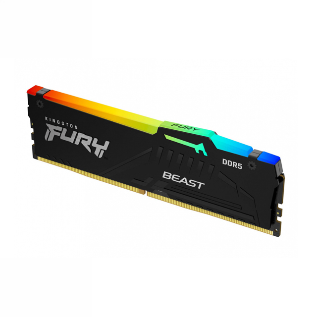 Memoria RAM Kingston Fury Beast RGB DDR5, 6000MHz, 16GB, Non-ECC, CL40, XMP