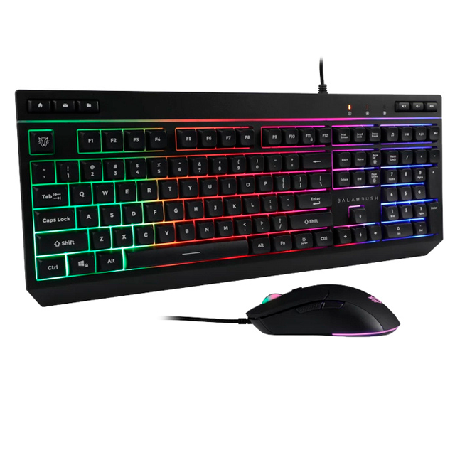 Kit Gamer de Teclado y Mouse Balam Rush SQUAD MASTER PLUS KTM555, Alámbrico, USB, Negro, Español