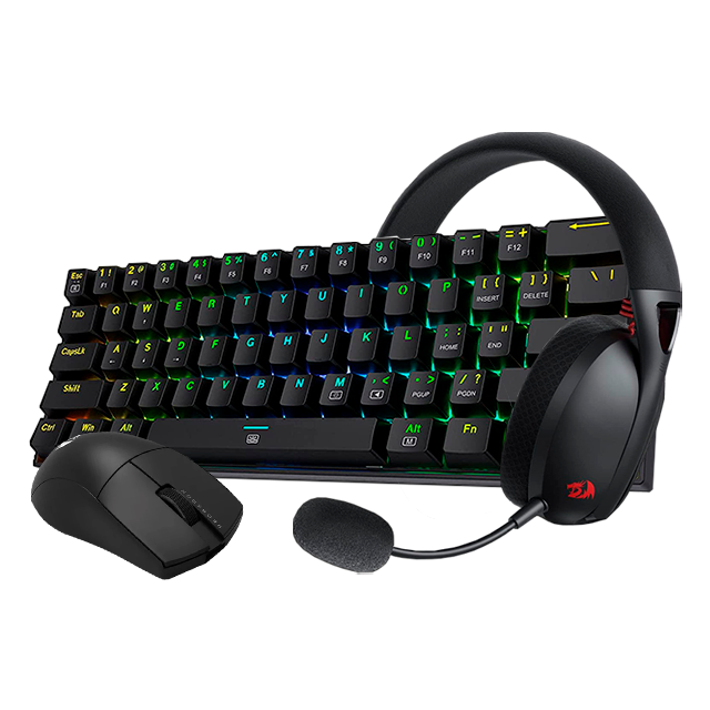 KIT Redragon Mouse K1ng + Diadema Ire Pro H848 + Teclado Dragonborn K630