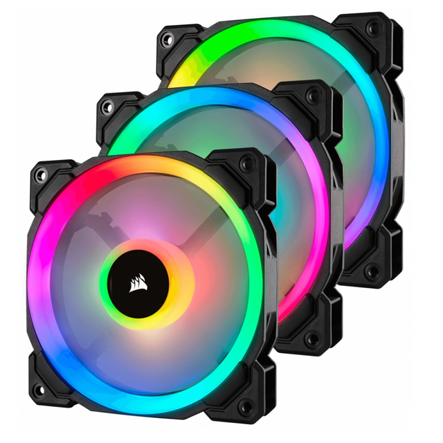 Ventilador Corsair LL120 RGB, 120mm, 600 - 1500RPM - 3 Piezas 