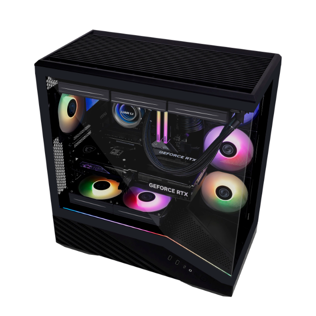 Gabinete Lian Li V100R BLACK con Ventana, E-ATX/ATX/Micro-ATX/Mini-ITX, USB 3.0, sin Fuente, 4 Ventiladores Instalados, Negro