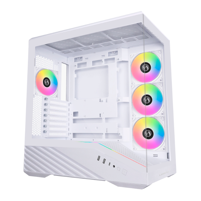 Gabinete Lian Li V100R WHITE con Ventana, E-ATX/ATX/Micro-ATX/Mini-ITX, USB 3.0, sin Fuente, 4 Ventiladores Instalados, Blanco