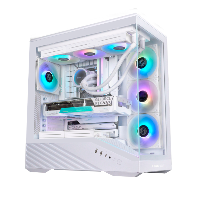 Gabinete Lian Li V100R WHITE con Ventana, E-ATX/ATX/Micro-ATX/Mini-ITX, USB 3.0, sin Fuente, 4 Ventiladores Instalados, Blanco