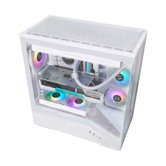 Gabinete Lian Li V100R WHITE con Ventana, E-ATX/ATX/Micro-ATX/Mini-ITX, USB 3.0, sin Fuente, 4 Ventiladores Instalados, Blanco