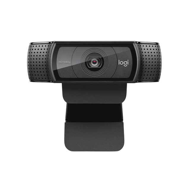 Logitech Webcam HD Pro C920 con Micrófono, Full HD, 1920 x 1080 Pixeles, USB 2.0, Negro