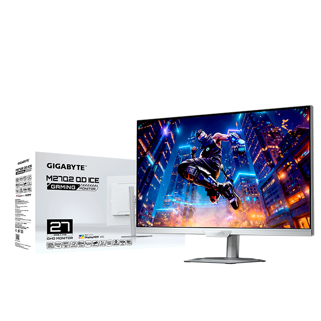 Monitor Gamer Gigabyte M27Q2 QD ICE 27'', 2560x1440 QHD, G-Sync/FreeSync, 200Hz, HDMI/DisplayPort, Blanco