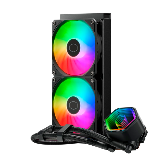 Cooler Master Core II ARGB Enfriamiento Líquido para CPU, 2x 120mm, hasta 1750RPM, Negro