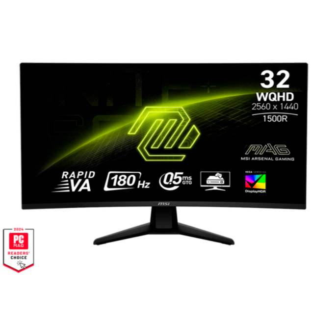 Monitor Gamer Curvo MSI MAG 32CQ6F LED 31.5", 2560x1440 Quad HD, 180Hz, HDMI/DisplayPort, Negro