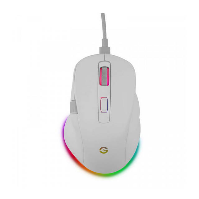 Mouse Gamer Getttech GGM-RGBTR-01-WH, Inalámbrico/Alámbrico, Bluetooth, USB, 6400DPI, Blanco