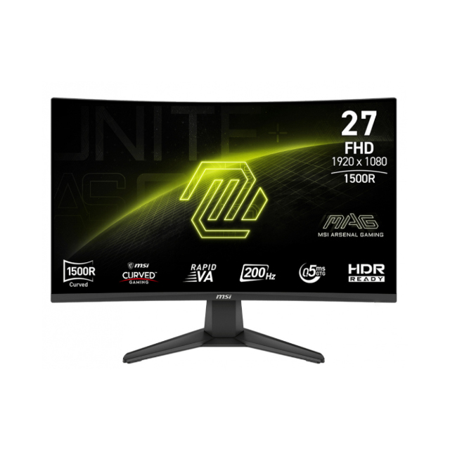 Monitor Gamer Curvo MSI MAG 276CF E20 LCD Fast VA 27", 1920x1080 Full HD, 200Hz, HDMI/DisplayPort, Negro