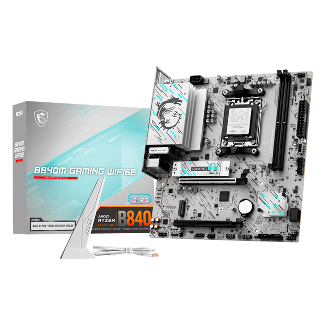 Tarjeta Madre MSI B840M GAMING WIFI6E, Micro-ATX, Socket AM5, AMD B840, 128GB DDR5, HDMI/DP para AMD