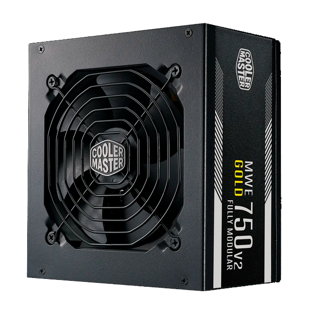 Fuente de Poder Cooler Master MWE Gold 750-V2 80 PLUS Gold, Modular, 24 pin ATX, 120mm, 750W