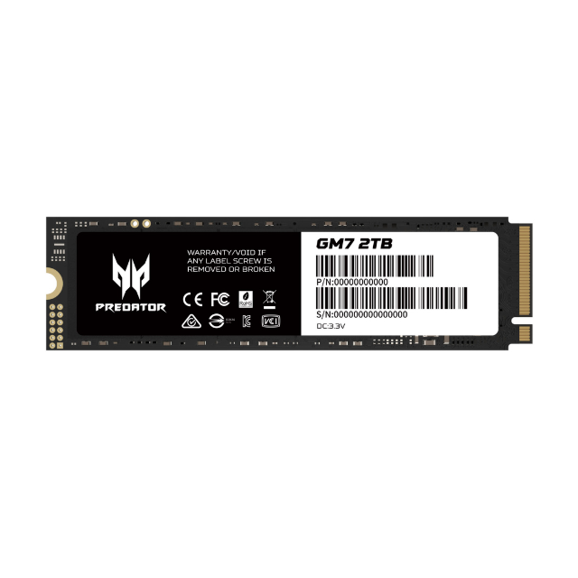 SSD Acer Predator GM7 NVMe, 2TB, PCI Express 4.0, M.2