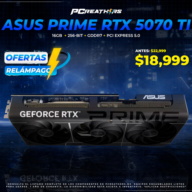 OFR029 - Tarjeta de Video ASUS NVIDIA GeForce RTX 5070 Ti Prime