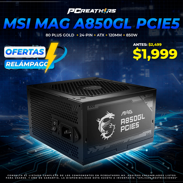 OFR033 - Fuente de Poder MSI MAG A850GL