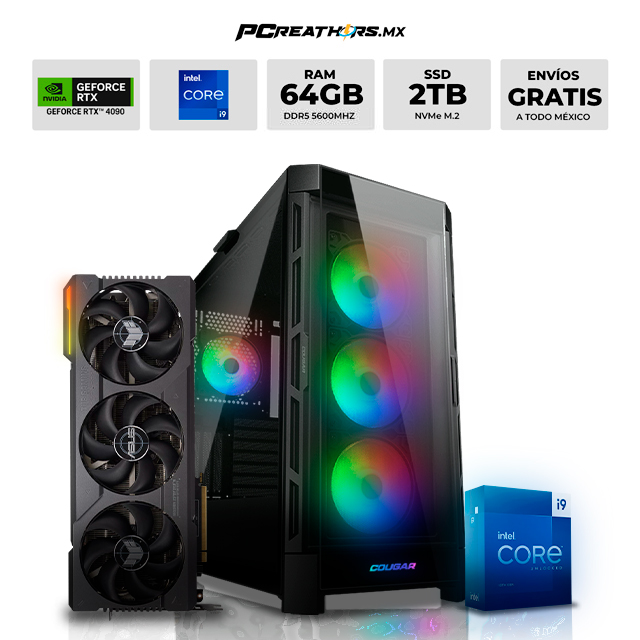 PCRA094 - EQUIPO Intel Core i9-14900K + 64GB (2 x 32GB) + GeForce RTX 4090 24GB