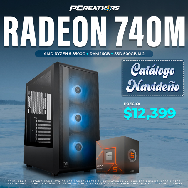 PCRA815 - Equipo AMD Ryzen 5 8500G + 16GB RAM + SSD 500GB