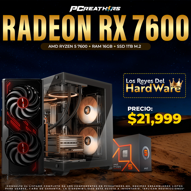 PCRA874 - Equipo AMD Ryzen 5 7600 + 16GB + Radeon RX 7600