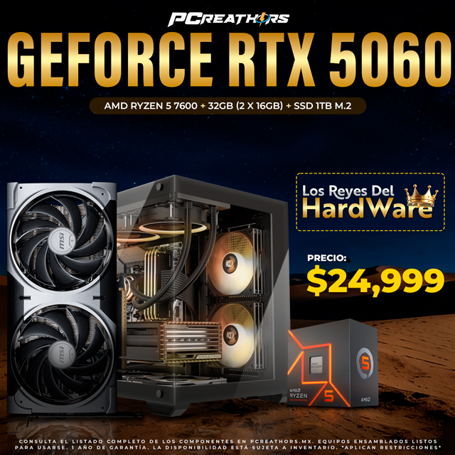 PCRA875 - Equipo AMD Ryzen 5 7600 + 32GB + GeForce RTX 5060