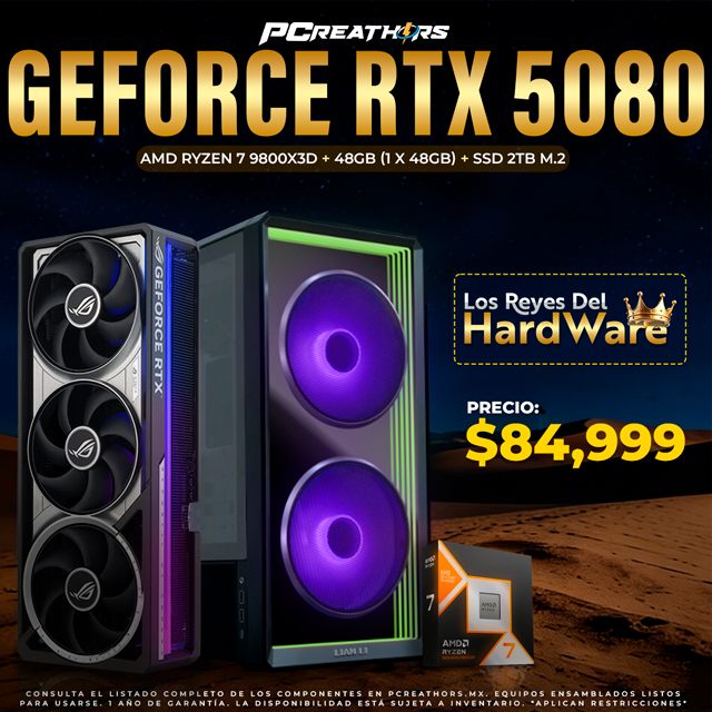PCRA903 - Equipo AMD Ryzen 7 9800X3D + 48GB RAM + GeForce RTX 5080
