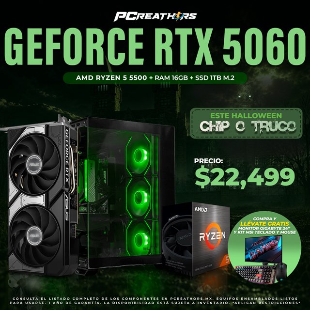 PCRB139 - Equipo AMD Ryzen 5 5500 + 16GB RAM + GeForce RTX 5060
