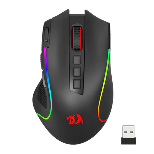 Mouse Gamer Redragon PREDATOR M612 PRO, Inalámbrico, USB/2.4GHz/Bluetooth, 1000DPI-8000DPI, Negro