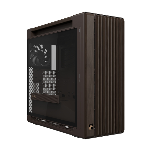 Gabinete ASUS ProArt PA602 Wood Edition Retro Brown, Midi-Tower, ATX/EATX/Micro-ATX/Mini-ITX, USB 2.0/3.0, sin Fuente, 3 Ventiladores Instalados, Café
