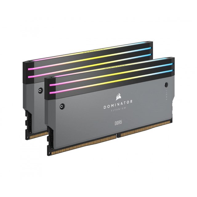 Kit Memoria RAM Corsair Dominator Titanium DDR5, 6000MHz, 32GB - 2 x 16GB, CL30, XMP/EXPO, Gris