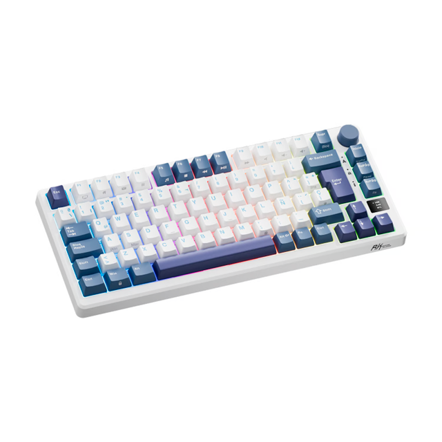 RK Royal Kludge RKM75TML Teclado Gamer, 75% RGB retroiluminado teclado mecánico color Taro Milk