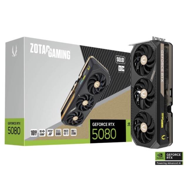 ZOTAC GAMING GeForce RTX 5080 SOLID OC 16GB DDR7