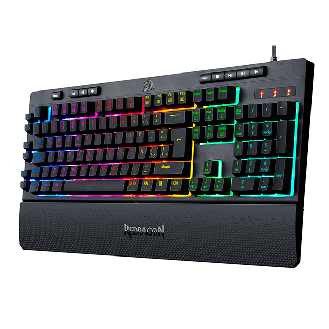 Teclado Gamer Redragon Shiva K512 RGB, Teclado Membrana, Alámbrico, Negro, Español