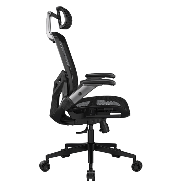 Cougar Silla VELOCISTA UNO, Respaldo de malla, Reposabrazos Ajustables, hasta 120kg, Negro