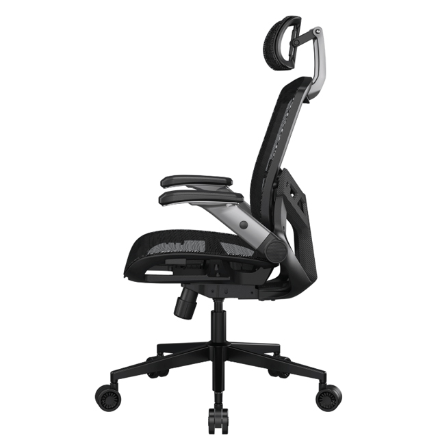 Cougar Silla VELOCISTA UNO, Respaldo de malla, Reposabrazos Ajustables, hasta 120kg, Negro